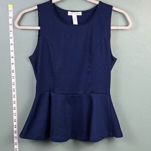 Blue Cinched Waist Blouse - Ambiance Apparel